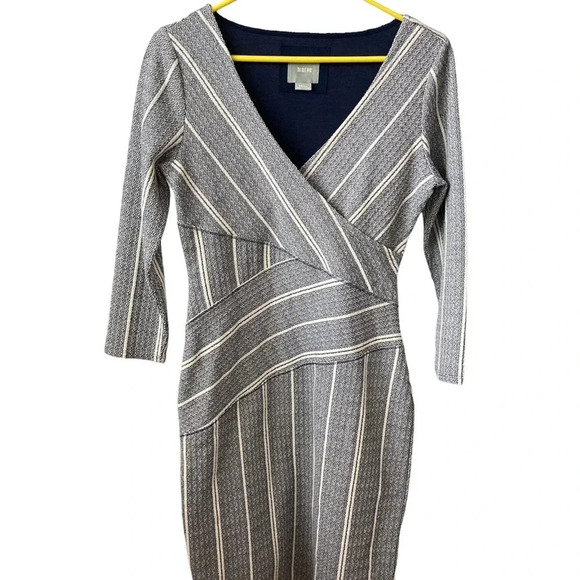 Maeve By Anthropologie Long Sleeves Bodycon Gray Dress S/M - Picture 1 of 6